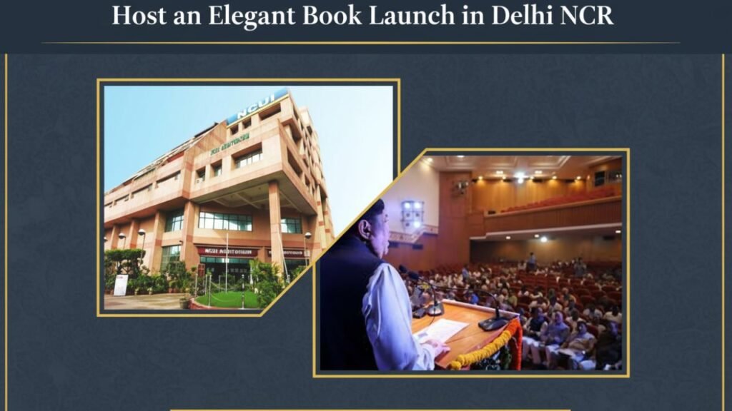 use attached image & title should be "Host an Elegant Book Launch in Delhi NCR"