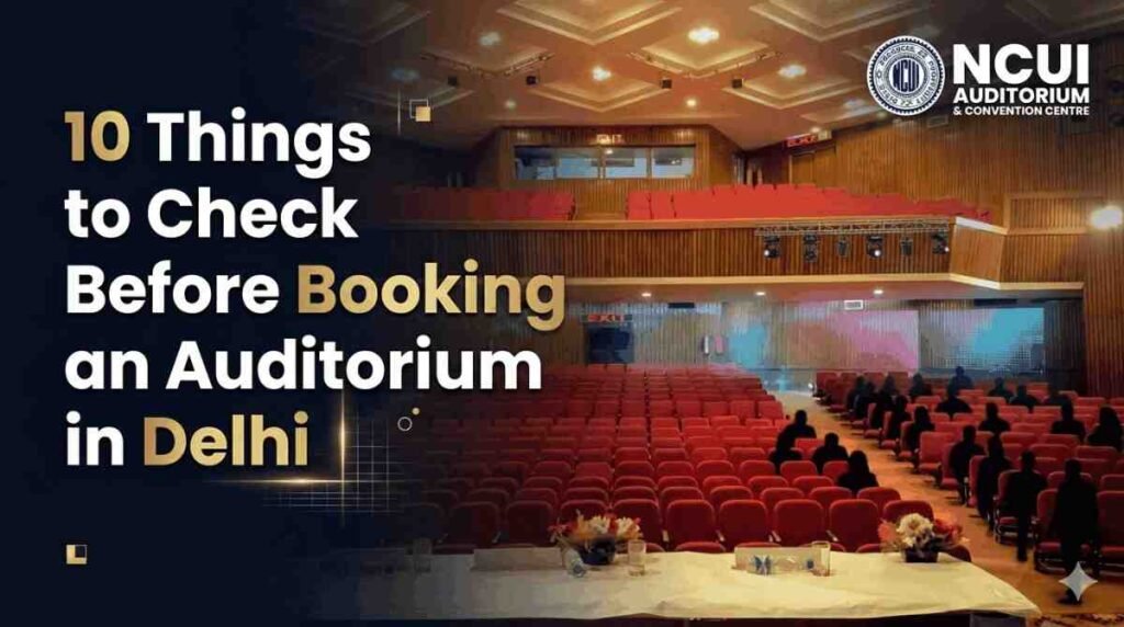 Top 10 Things to Check Before Booking an Auditorium in Delhi